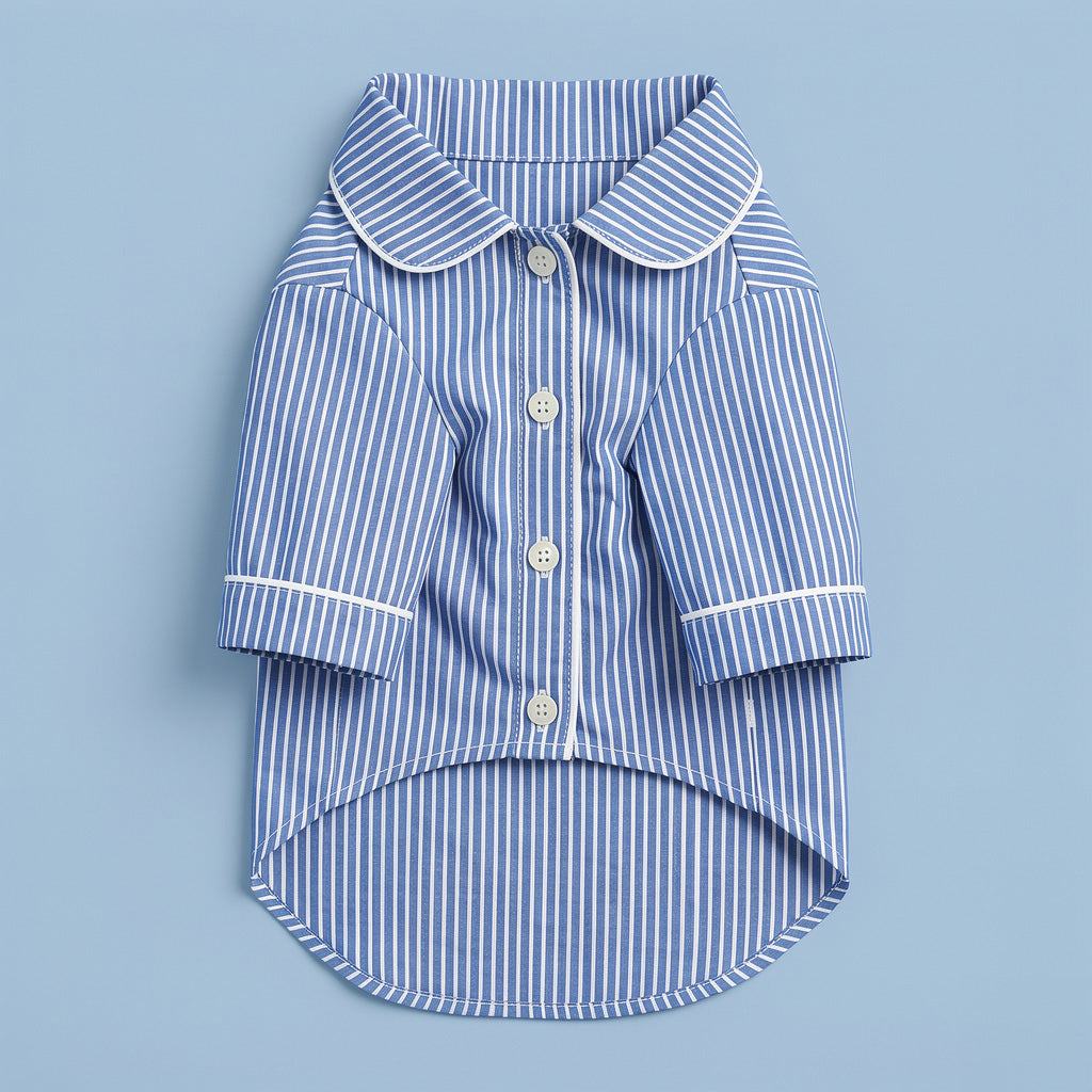 Oxford Pinstripe Dog Shirt